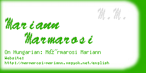 mariann marmarosi business card